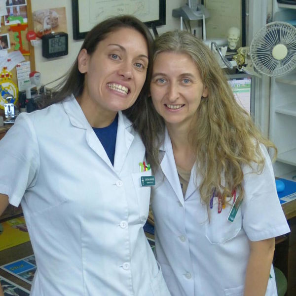 Soledad Martín y Cristina Sánchez, compañeras de Farmacia (Madrid)